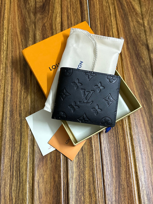 LV black embossed wallet