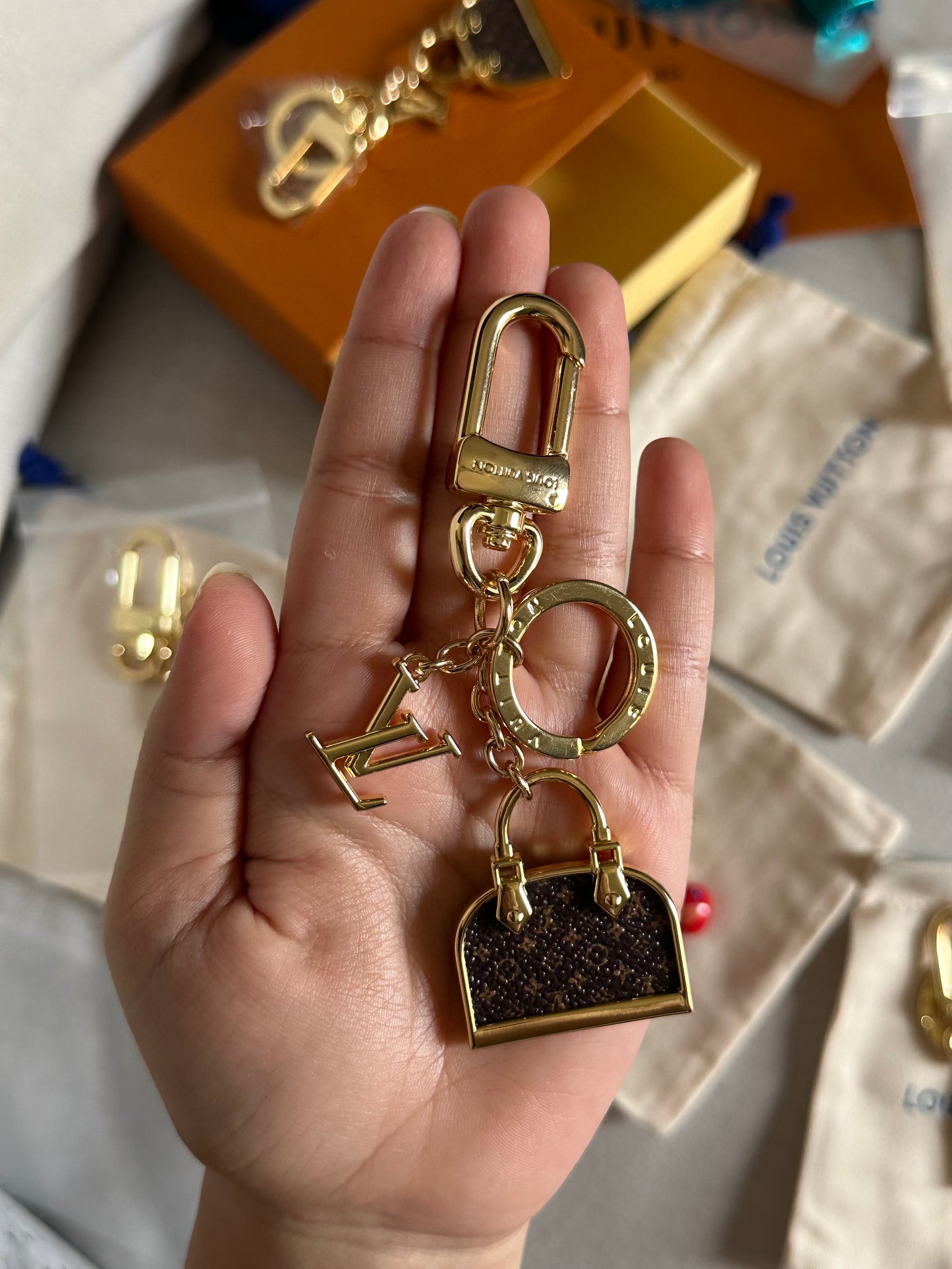 LV bag charm
