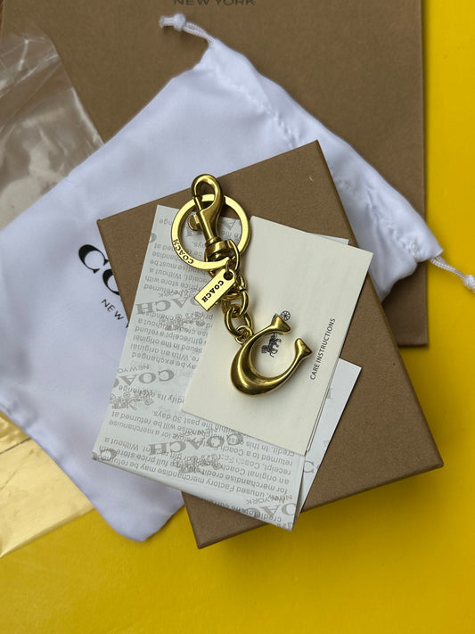 Coach charm keychain
