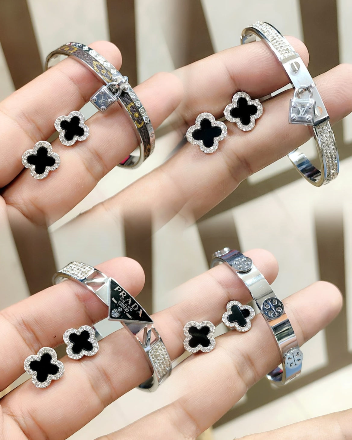 Famous brand bangle & studs ( 15 different brands )